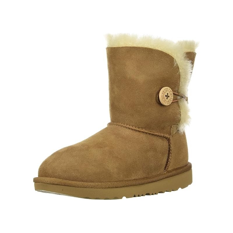 Bottes UGG Enfant Mixte Bailey Button II Mouton Teint Artificiel